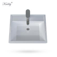 White Stone Vanity Sink for Small Bathroom