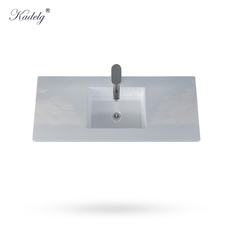 Granite Stone Cabinet Sink Bathroom White